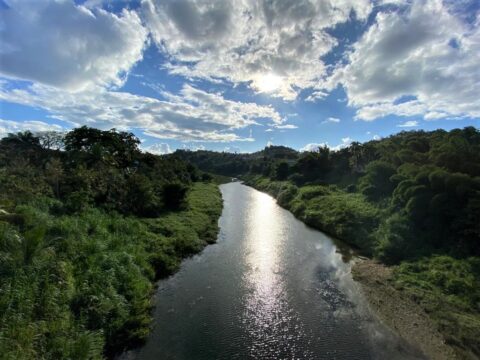 Vista del atardecer en el Río Grande de Loíza, desde el Puente Histórico de Trujillo Alto. (Foto por Andrea Castillo)