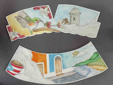 Estudiantes transforman arte en empaques comerciales greca Pablo Medina Figueroa