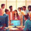Empresarios analizan métricas de redes sociales y tráfico web para fortalecer la presencia digital de su negocio.