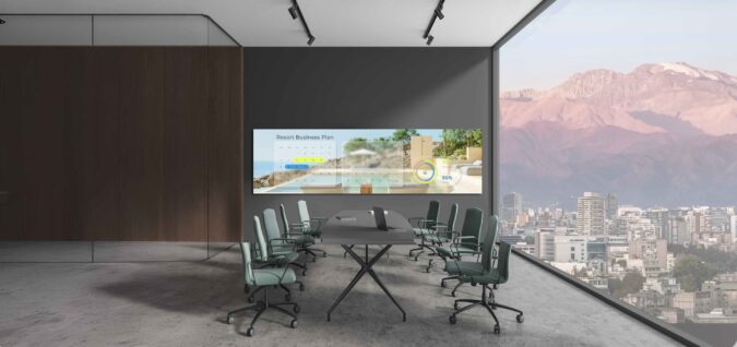 LG apuesta por pantallas DVLED inmersivas para aeropuertos y centros comerciales LG presenta su nueva pantalla DVLED All-In-One Ultra Stretch de 98 pulgadas.