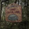 Letrero de Camp Crystal Lake