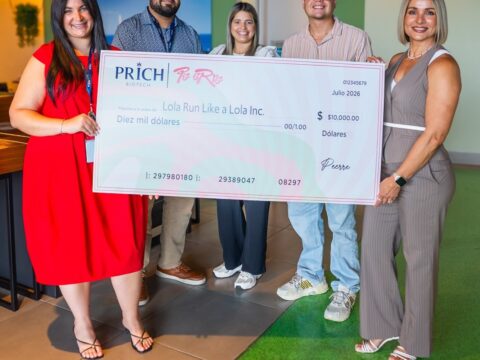 PRICH Biotech dona $10,000 para fortalecer impacto comunitario del “Lola Challenge Weekend 2026” Gloria Nieto Colón, Ricardo Irizarry, Iribelle Rosario, José Rivera de PRICH y Zenaida Gutierrez directora ejecutiva de Run Like a Lola Inc.