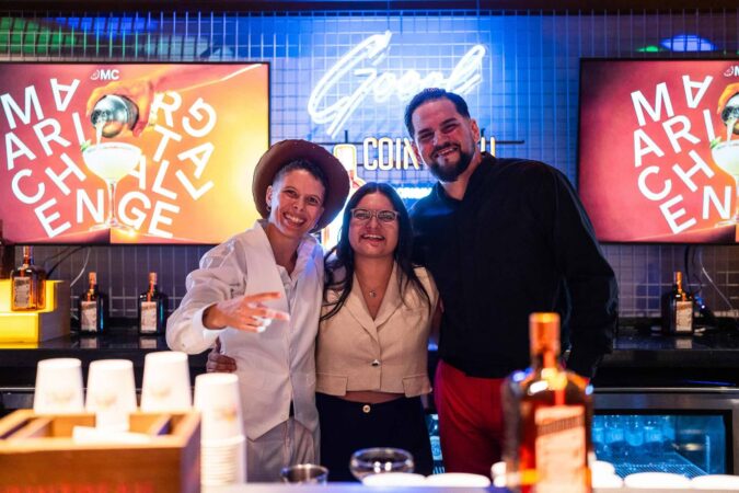 Paola Silva gana el Cointreau Margarita Challenge Puerto Rico 2026 Lito Bechara, Paola Silva y Anthony Vargas.