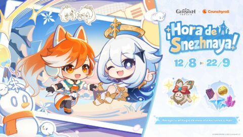 Arte promocional de Genshin Impact relacionado con la llegada de la versión 7.0 y la nueva nación de Snezhnaya.