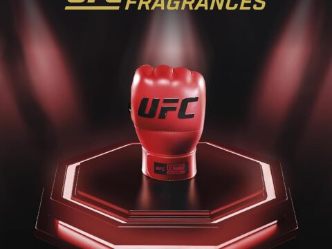 UFC Fragrances llega a Puerto Rico con tres fragancias inspiradas en las artes marciales mixtas Frasco rojo de Ultimate K.O., una de las tres fragancias que componen la colección de UFC.